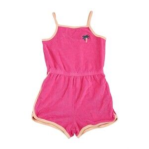 Tucker and Tate Girl's Bright Pink Terrycloth Beach Pool Playsuit Romper Girls 6
